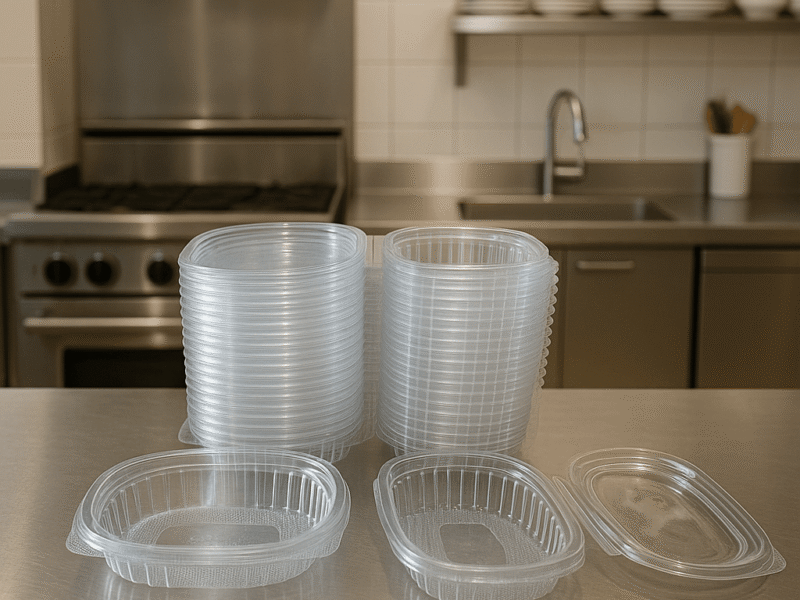 علبة شفاف مفصلية cc 100 بيور 1000 قطعه