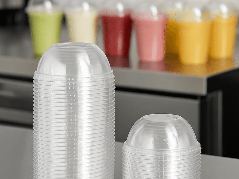 غطاء كوب بومبيه شفاف 1000 قطعه