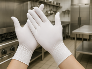 جوانتي ابيض لاتكس  100 قطعه